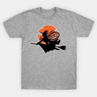 Witch On A Broom T-shirt T-Shirt